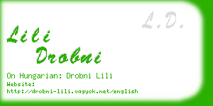 lili drobni business card